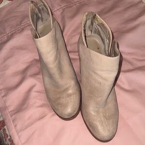Gianni Bini Cream Ankle Booties